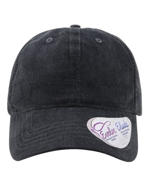 Women's Corduroy Cap — Black / Black Leopard/ Black