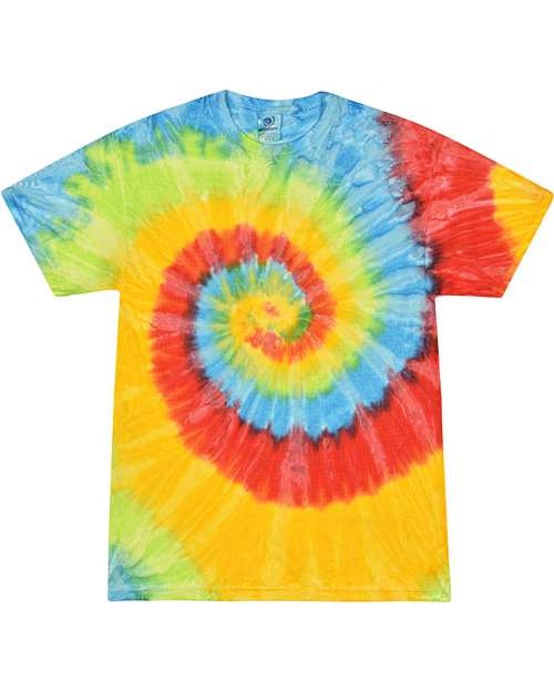 Unisex Multi-Color Tie-Dyed T-Shirt — Pastel Neon