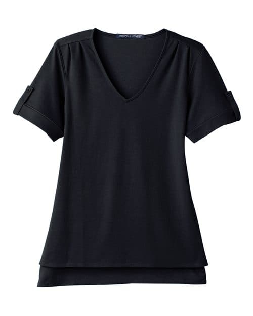 Women's CrownLux Performance® Plaited Rolled Sleeve Shirt