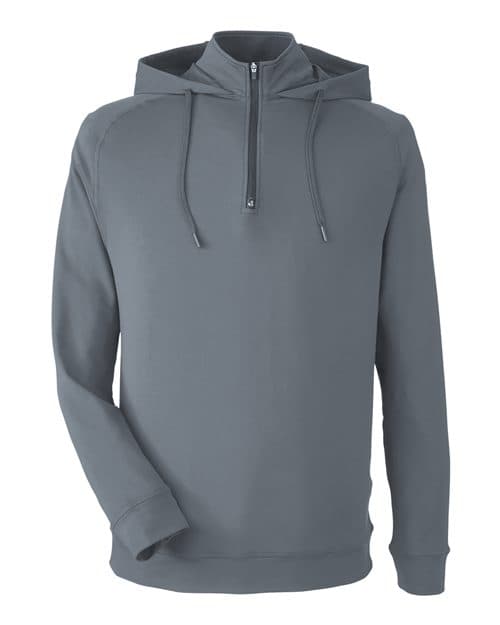 Unisex Vandyke Quarter-Zip Hooded Pullover — Graphite