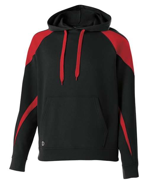 Youth Prospect Athletic Fleece Hooded Sweatshirt — Black/ Scarlet