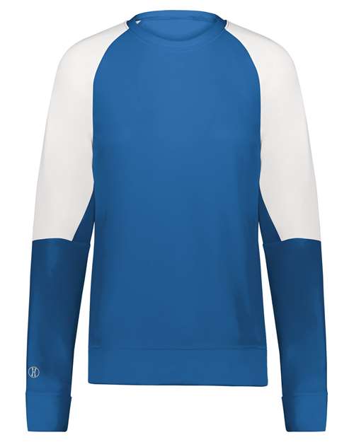 Women's Momentum Team Crewneck Sweatshirt — Royal/ White