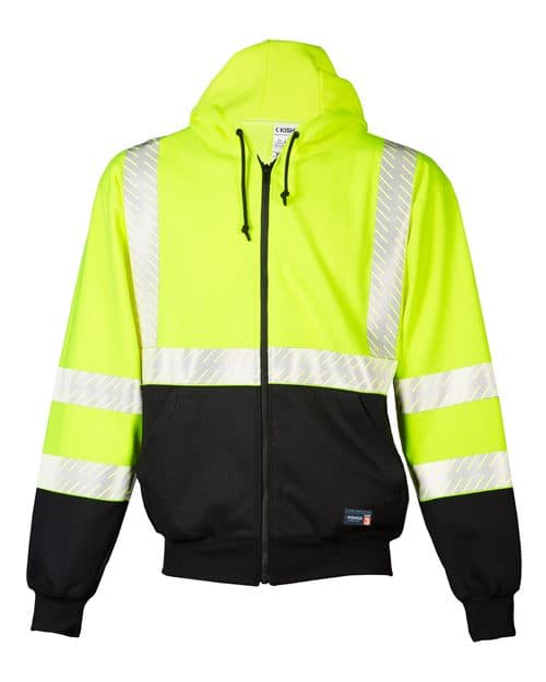Unisex FR Full-Zip Hooded Sweatshirt — Lime