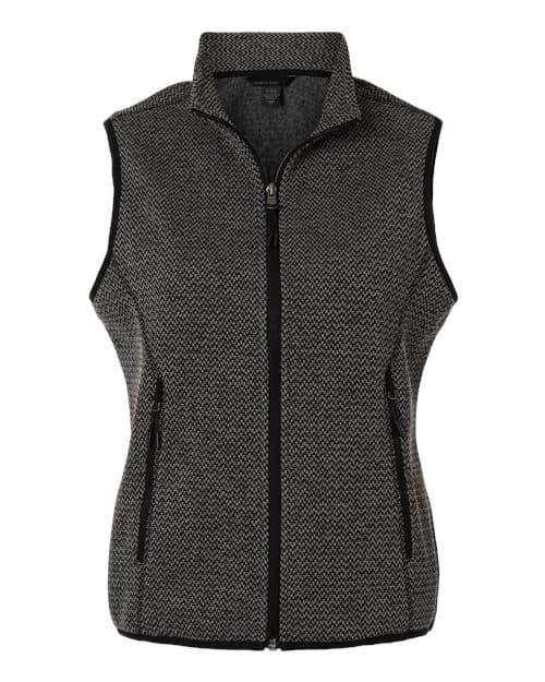 Women's Jasper Jacquard Fleece Vest — Black/ Grey