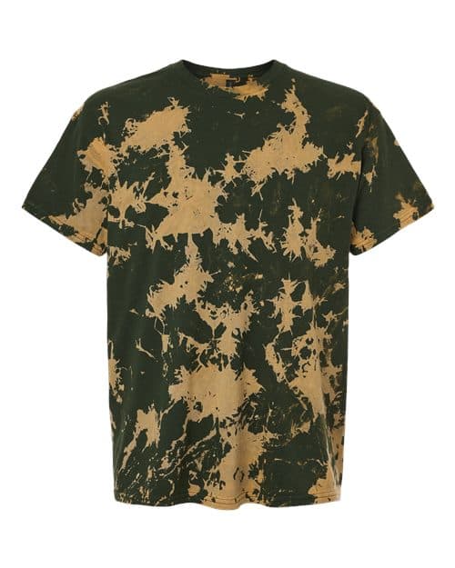 Unisex Bleach Out Dyed T-Shirt — Green
