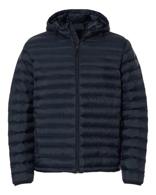 Men's Lightweight Poly-filled Hooded Puffer Jacket — Stormy Night