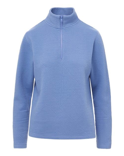 Women's Zelda Zig Zag Quarter-Zip Pullover — Blue Iris