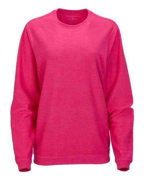 Unisex Corded Crewneck Sweatshirt — Cosmic Pink