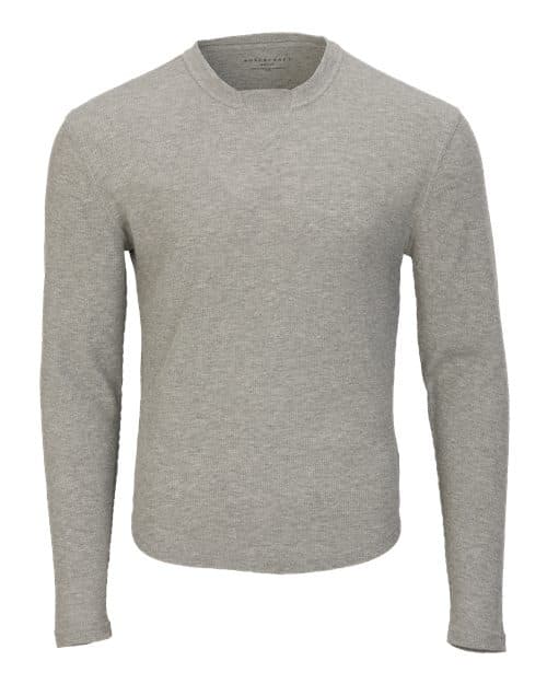 Men's Waffle Knit Long Sleeve T-Shirt — Oxford Heather