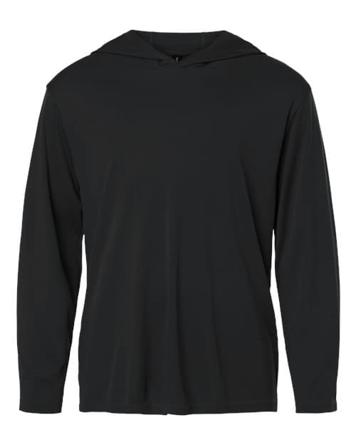 Youth Pro-Lock Performance Hooded Long Sleeve T-Shirt — Black