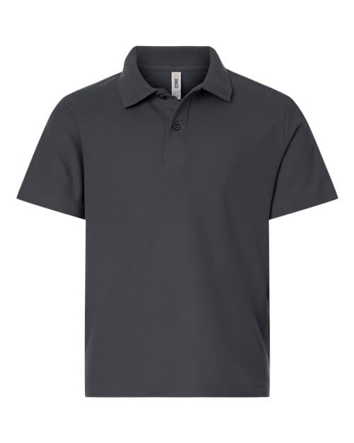 Youth Resolve CVC Performance Pique Polo — Carbon