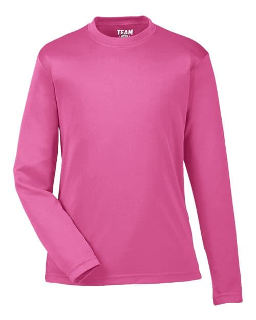 Youth Zone Performance Long Sleeve T-Shirt — Sport Charity Pink