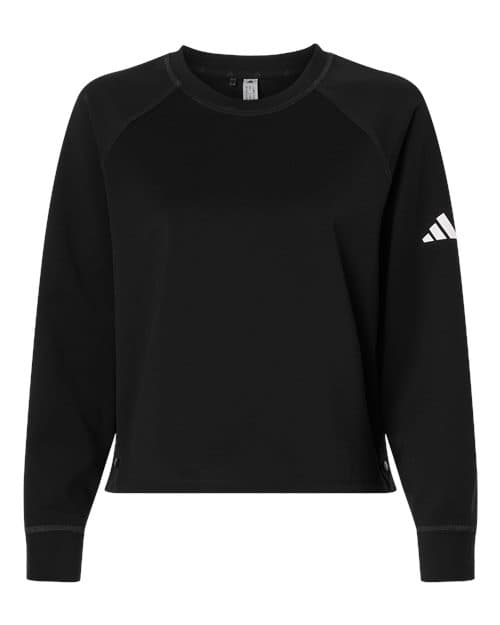 Women's Beyond Side-Snap Crewneck Sweatshirt — Black