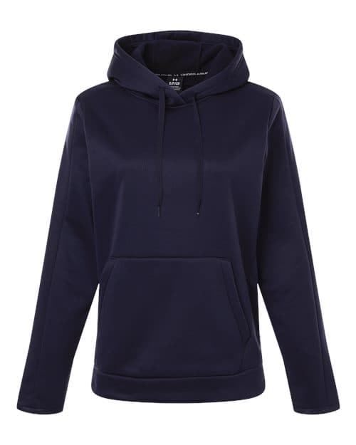 Women's Armour Fleece Pro Hooded Sweatshirt — Midnight Navy/ White