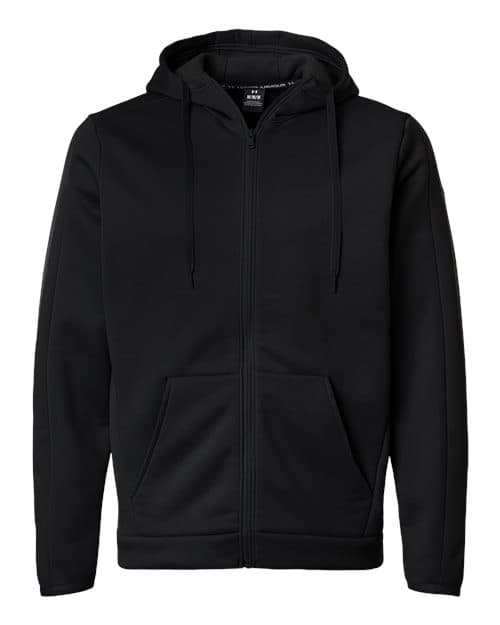 Men's Armour Fleece Pro Hooded Full-Zip — Black/ White