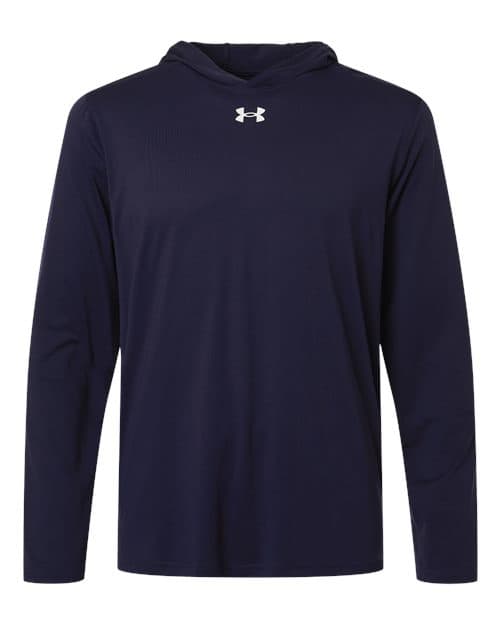 Men's Team Vanish Hooded Long Sleeve T-Shirt — Midnight Navy/ White