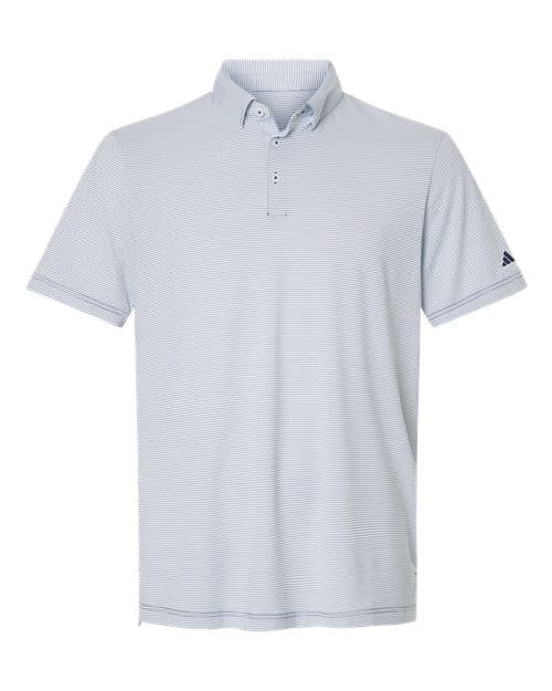 Men's Ultimate365 Pencil Stripe Climacool Polo — White/ Collegiate Navy