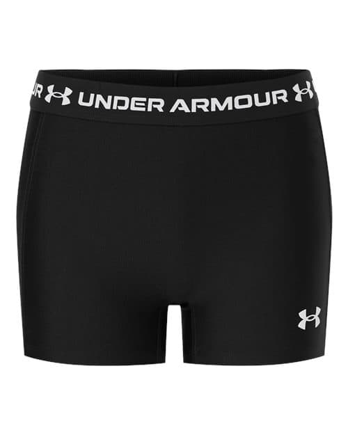 Women's HeatGear 3" Shorty — Ultimate Black/ White