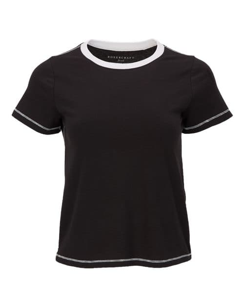 Women's Contrast Stitch Baby Tee