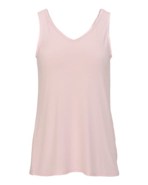 Women's Bamboo V-Neck Tank Top — Pink Serenity