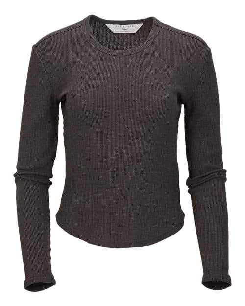 Women's Waffle Knit Baby Long Sleeve T-Shirt