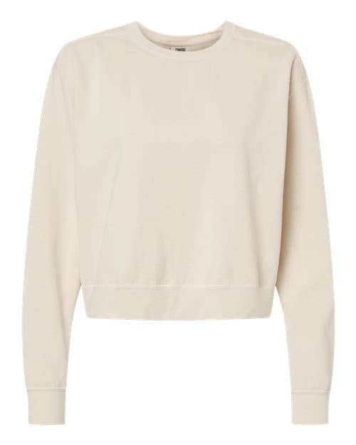 Women's Garment-Dyed Mid-Length Crewneck Sweatshirt