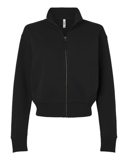Women's French Terry Full-Zip Jacket — Black