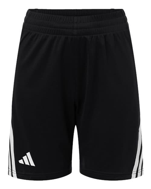 Youth 3-Stripes 7" Shorts — Black/ White