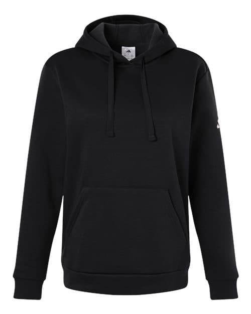 Women's Fleece Hooded Sweatshirt — Black/ White