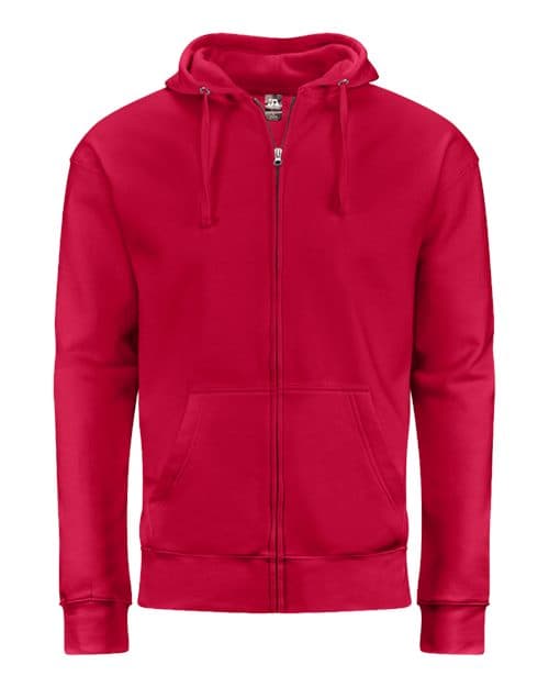 Unisex BTB Fleece Hooded Full-Zip Sweatshirt — Cardinal