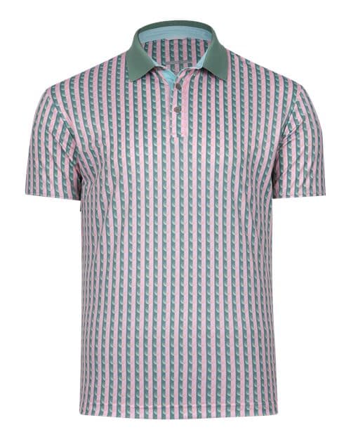 Men's Greens Piqué Polo — Basil