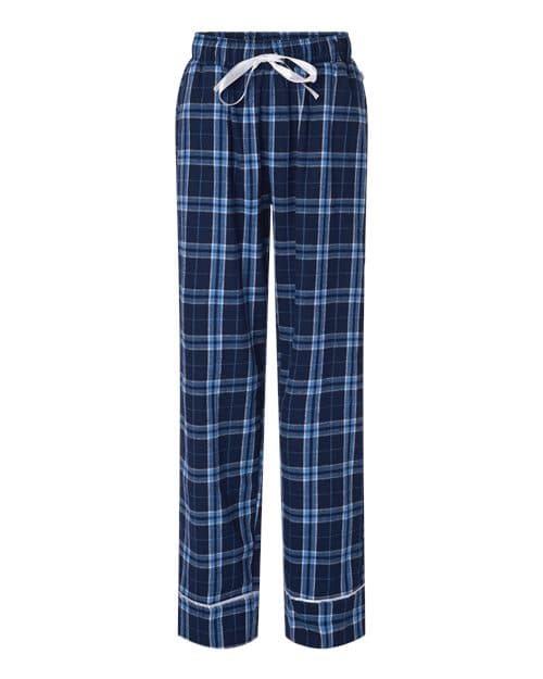 Women's Cuff Flannel Pants — Navy/ Columbia Plaid