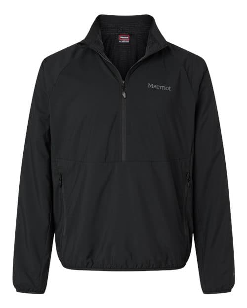 Men's Aerothermal Softshell Quarter-Zip Pullover — Black
