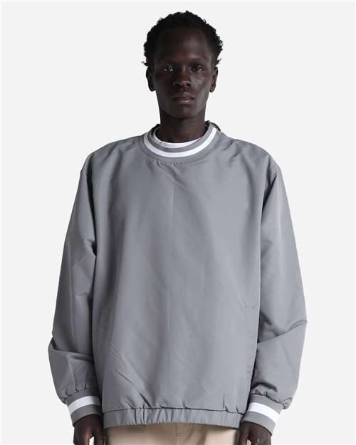 Unisex Crewneck Windbreaker — Grey