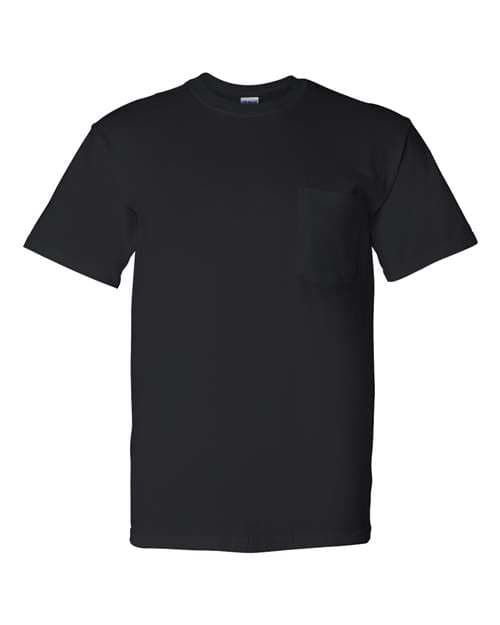 Unisex DryBlend® Pocket T-Shirt — Black