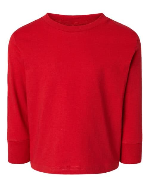 Toddler Cotton Jersey Long Sleeve Tee — Red