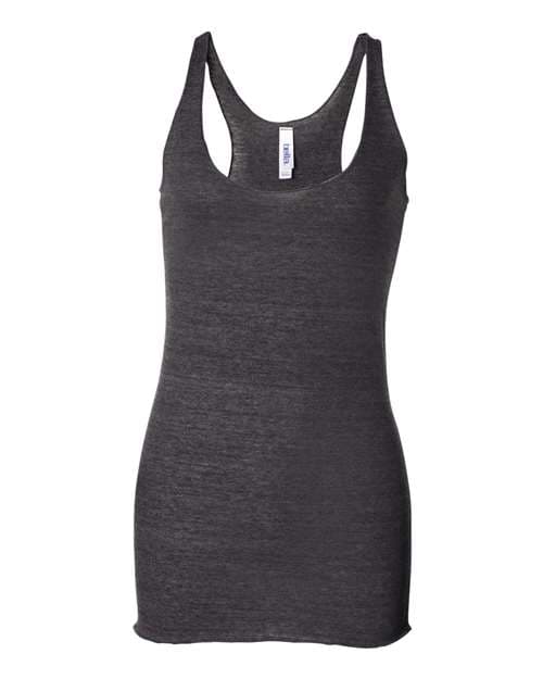 Women's Triblend Racerback Tank — Charcoal Black Triblend