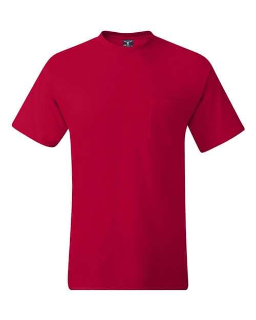 Men's Beefy-T® Pocket T-Shirt — Deep Red