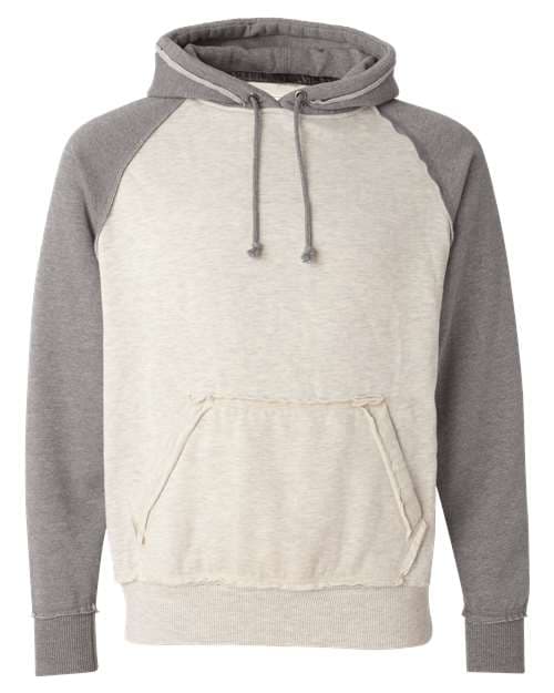 Men's Vintage Heather Hooded Sweatshirt — Oatmeal Heather/ Smoke Heather