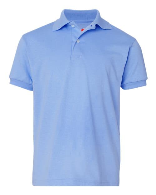 Youth EcoSmart® Jersey Polo — Light Blue