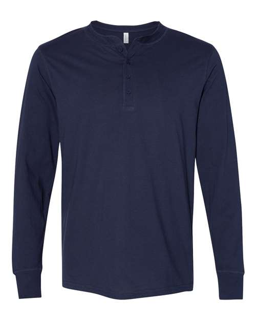 Men's Jersey Henley — Navy