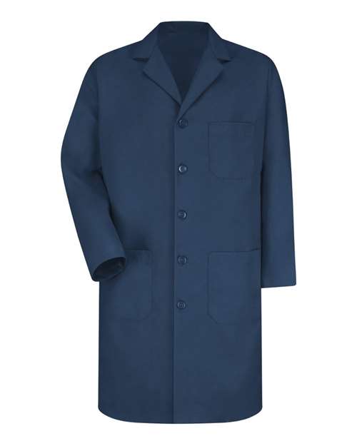 Unisex Button Front Lab Coat — Navy