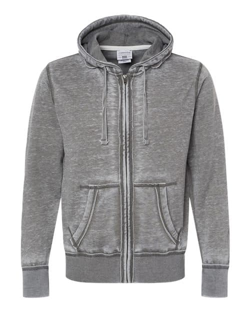 Men's Vintage Zen Fleece Full-Zip Hooded Sweatshirt — Cement