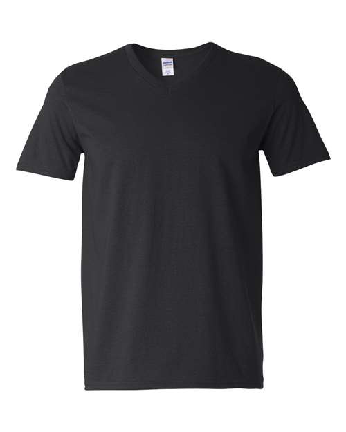 Unisex Softstyle® V-Neck T-Shirt — Black