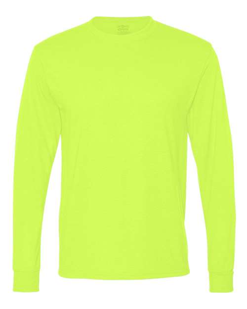 Unisex Dri-Power® Performance Long Sleeve T-Shirt — Safety Green