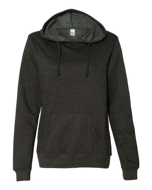 Women's Junior Fit Heavenly Fleece Lightweight Hooded Sweatshirt — Charcoal Heather