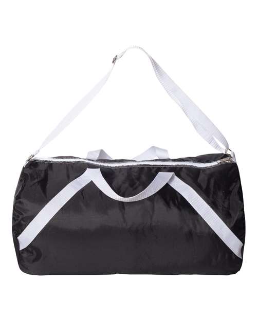 18" Nylon Roll Duffel Bag — Black