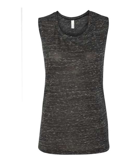 Women's Flowy Scoop Muscle Tank — Black Marble