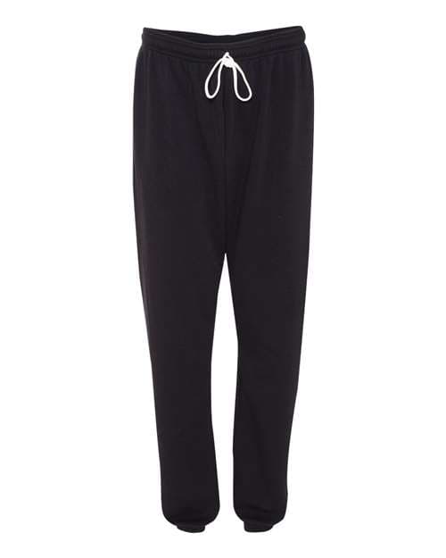 Unisex Sponge Fleece Long Scrunch Pants — Black