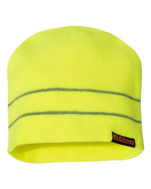 High Viz Reflective Beanie — Lime